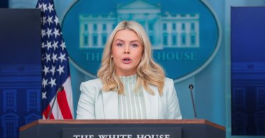 White House Press Secretary Karoline Leavitt speaks during a press briefing at the White House in Washington, D.C., U.S., March 25, 2026. (Reuters Photo)