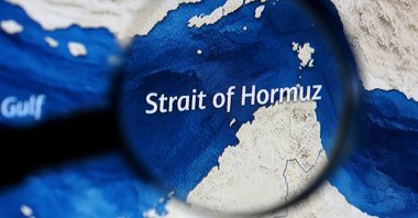 A map showing the Strait of Hormuz is seen in this illustration created on March 23, 2026. (Reuters Photo)