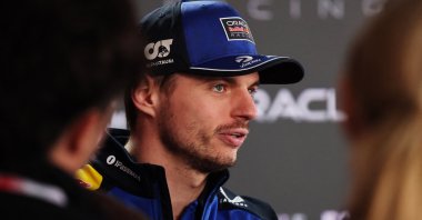 Red Bull's Max Verstappen speaks to the media ahead of the Japanese Grand Prix at the Suzuka Circuit, Suzuka, Japan, March 26, 2026. (Reuters Photo)