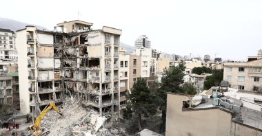 A view of a residential building that was damaged by a strike, amid the U.S.-Israeli conflict with Iran, Tehran, Iran, March 23, 2026. (Reuters Photo)