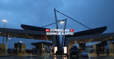 A general view of the Gürbulak border gate on the Türkiye-Iran frontier, Ağrı, Türkiye, March 25, 2026. (AA Photo) 