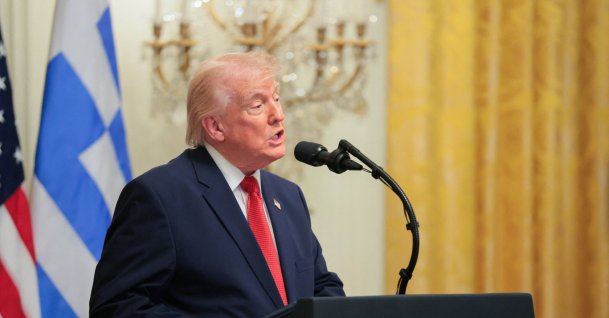 U.S. President Donald Trump delivers remarks at a celebration in honor of Greek Independence Day in the East Room at the White House in Washington, D.C., U.S., March 26, 2026. (Reuters Photo)
