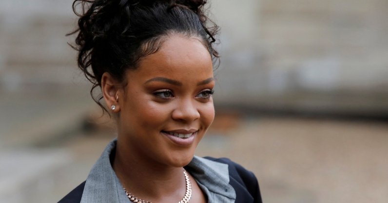 Singer Rihanna delivers a speech after a meeting with the French president at the Elysee Palace, Paris, France, July 26, 2017. (Reuters Photo)