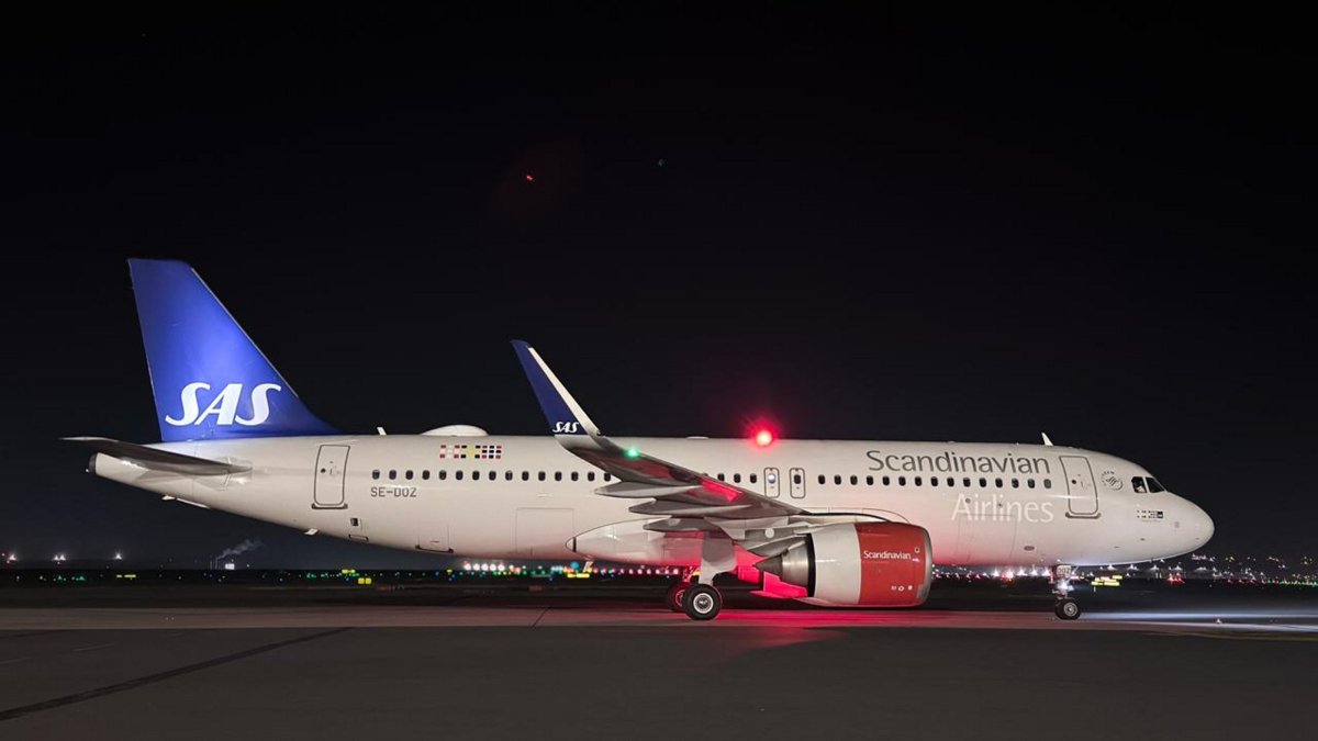 In this undated file photo, a Scandinavian Airlines (SAS) aircraft is seen at an airport. (AA Photo)
