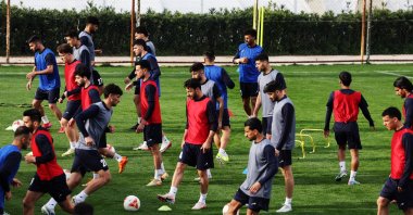 Iran players during training ahead of their international friendly at the Hüseyin Aygün Football Center, Antalya, Türkiye, March 25, 2026. (Reuters Photo)