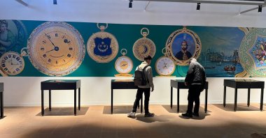 Visitors view the Mehmet Çebi collection exhibition at Tophane-i Amire, Istanbul, Türkiye, March 23, 2026. (Photo by Hasan Mert Kaya)