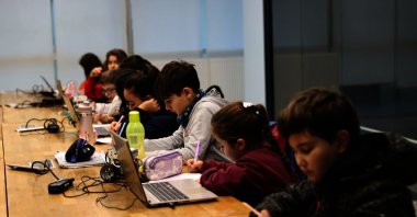 Students attend robotics and AI training at a youth center after school, Edirne, Türkiye, March 27, 2026. (AA Photo) 