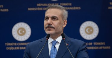 Foreign Minister Hakan Fidan speaks at a joint news conference with Bangladeshi counterpart in Ankara, March 14, 2026. (AA File Photo)