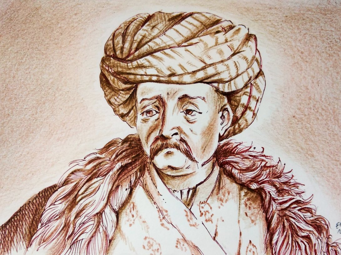 "During his years in Ottoman service, Ali Ufki established contact with prominent European intellectuals and travelers." (Illustration by Erhan Yalvaç)