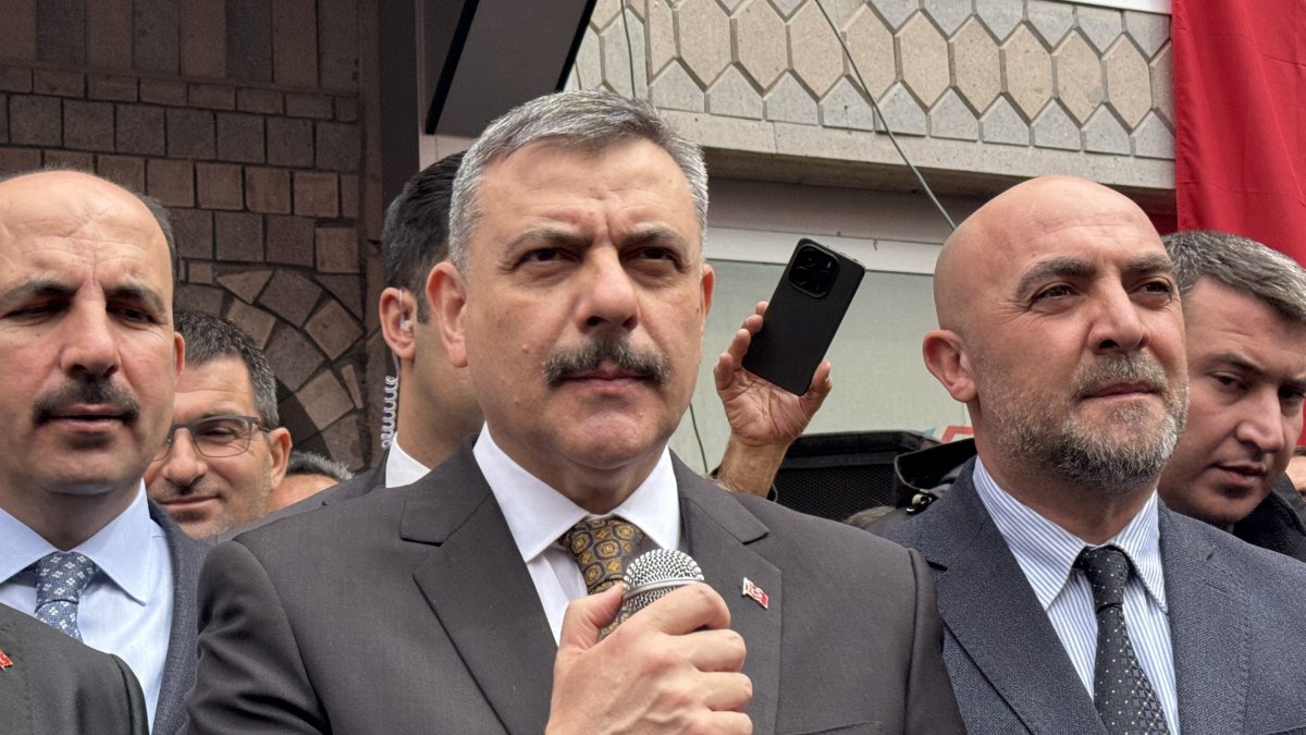 Interior Minister Mustafa Çiftçi speaks at an event, Konya, central Türkiye, March 28, 2026. (AA Photo)