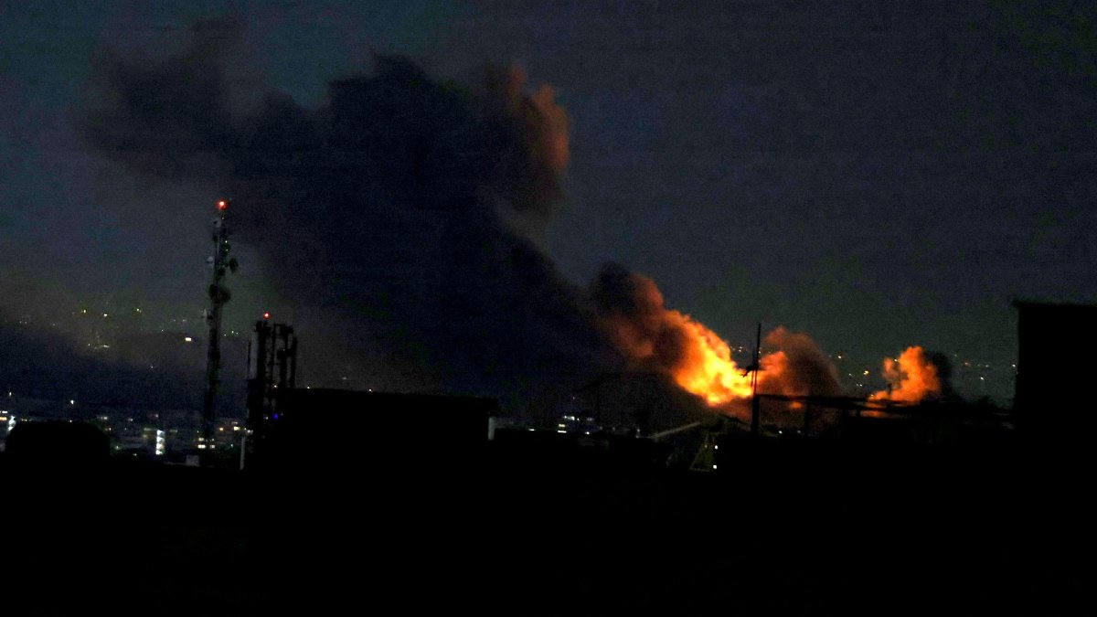 A plume of smoke rises from the site of a strike in Tehran, Iran, March 29, 2026. (AFP Photo)