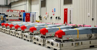 A general view of products developed by Turkish missile maker Roketsan in this photo released by the company on March 25, 2026. (AA Photo)
