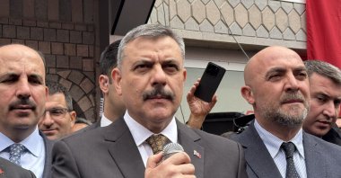 Interior Minister Mustafa Çiftçi speaks at an event, Konya, central Türkiye, March 28, 2026. (AA Photo)