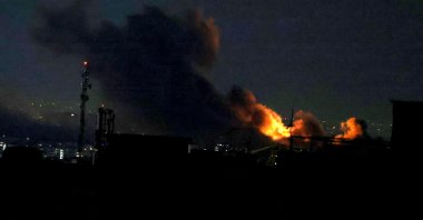 A plume of smoke rises from the site of a strike in Tehran, Iran, March 29, 2026. (AFP Photo)