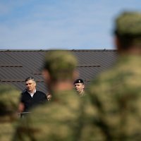 Croatian President Zoran Milanovic addresses Croatia's first conscripts as they take the oath after the country reintroduced mandatory military service in Slunj, March 20, 2026. (AFP Photo)