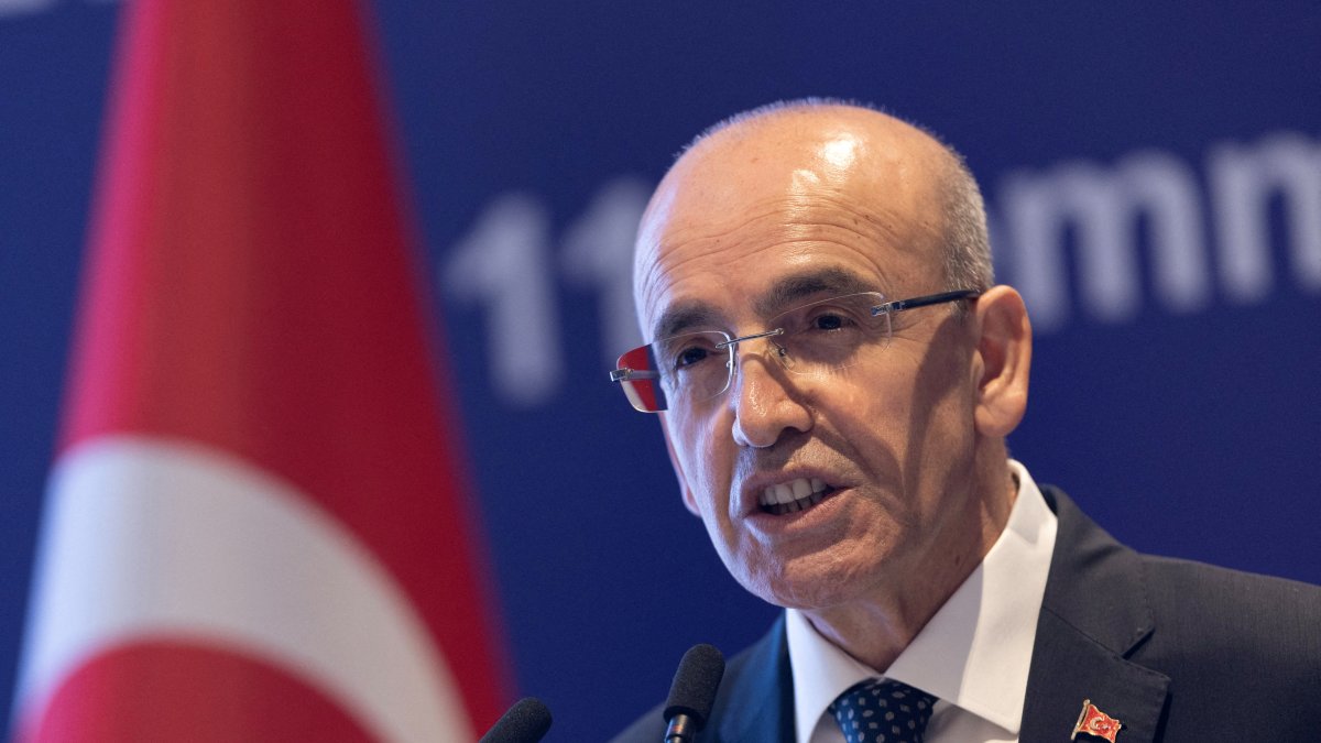 Türkiye's Treasury and Finance Minister Mehmet Şimşek speaks during a meeting of the Turkish Industry and Business Association (TÜSIAD), Istanbul, Türkiye, July 11, 2024. (Reuters Photo)