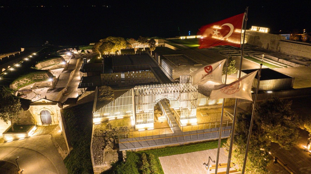 A drone view shows the Seddülbahir Fortress, Çanakkale, western Türkiye, Jan. 3, 2025. (AA Photo)