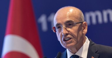Türkiye's Treasury and Finance Minister Mehmet Şimşek speaks during a meeting of the Turkish Industry and Business Association (TÜSIAD), Istanbul, Türkiye, July 11, 2024. (Reuters Photo)