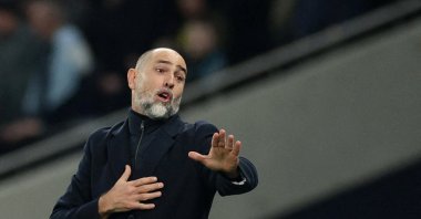 Tottenham Hotspur interim manager Igor Tudor reacts during the Premier League match against Crystal Palace at Tottenham Hotspur Stadium, London, U.K., March 5, 2026. (Reuters Photo)