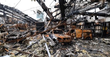 Destroyed cars are seen at the site of a U.S.-Israeli strike in eastern Tehran, Iran, March 30, 2026. (AFP Photo)