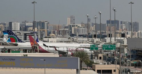 Passenger planes are parked at Dubai International Airport, Dubai, United Arab Emirates (UAE), March 11, 2026. (AFP Photo)