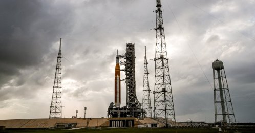 NASA's next-generation moon rocket, the Space Launch System (SLS) rocket with the Orion crew capsule, on Pad 39B ahead of the Artemis II mission launch at the Kennedy Space Center in Cape Canaveral, Florida, U.S., March 29, 2026. (Reuters Photo)
