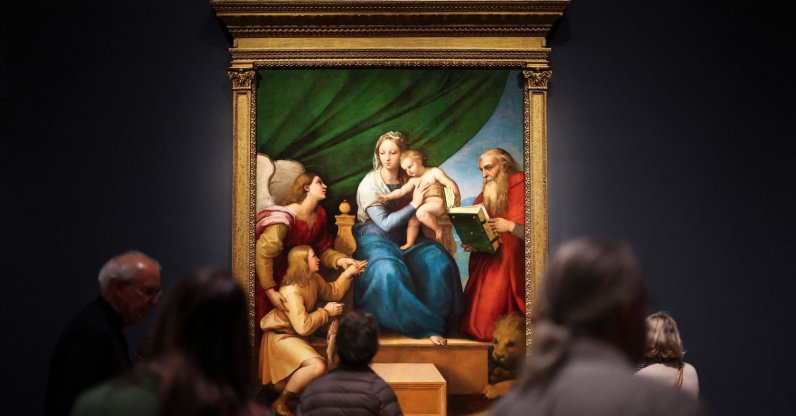 People attend the press preview of the exhibition "Raphael: Sublime Poetry" at the Metropolitan Museum of Art, New York, U.S., March 27, 2026. (AFP Photo)