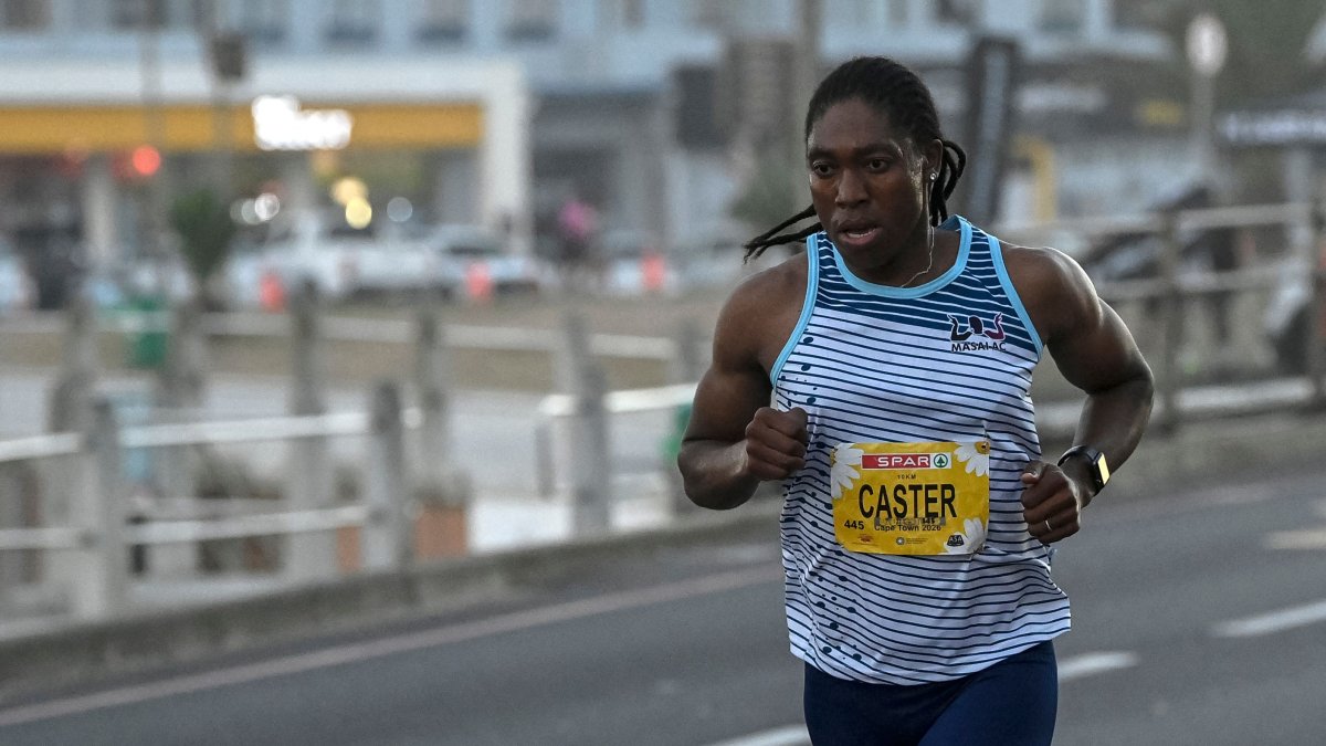 South African Olympic champion Caster Semenya competes during the Cape Town SPAR Women’s 10km Challenge, Cape Town, South Africa, March 29, 2026. (AFP Photo)
