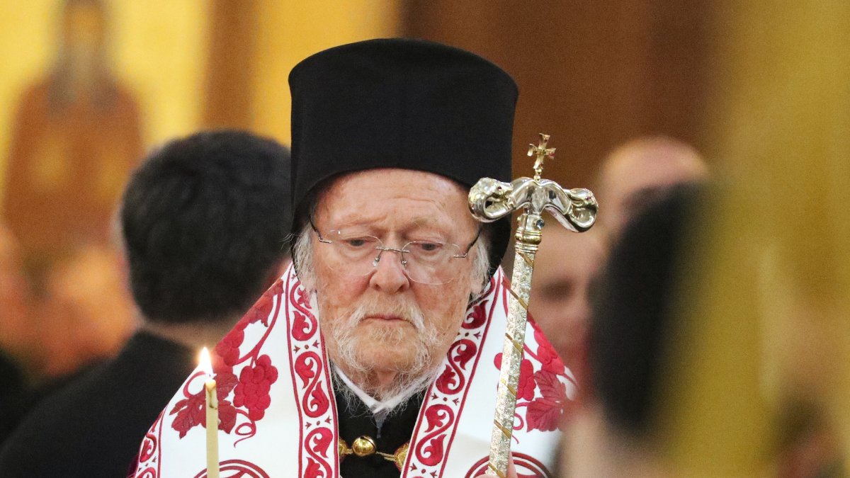 Patriarch Bartholomew attends the funeral of the late Catholicos-Patriarch of Georgia Ilia II at the Holy Trinity Cathedral, also known as Sameba, Tbilisi, Georgia, March 22 2026. (EPA Photo)