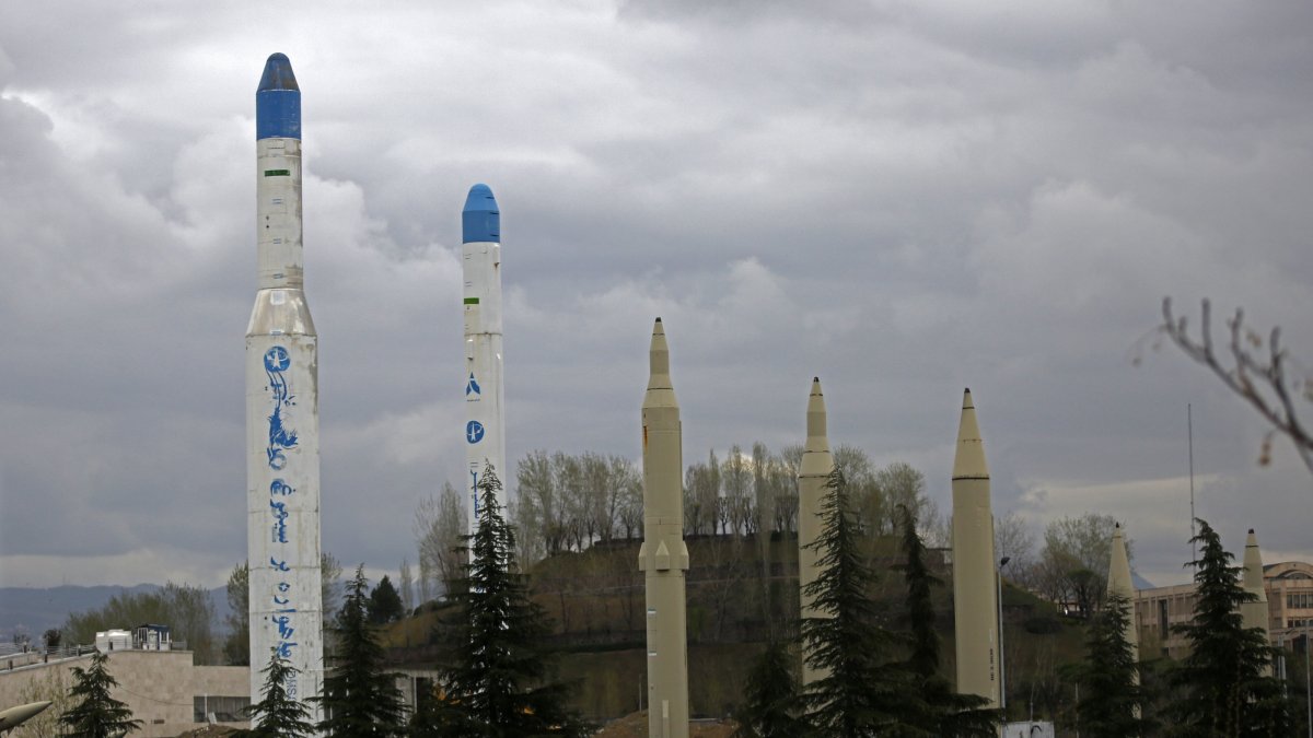 A view of Iranian-made missiles on display, Tehran, Iran, March 25, 2026. (AA Photo)