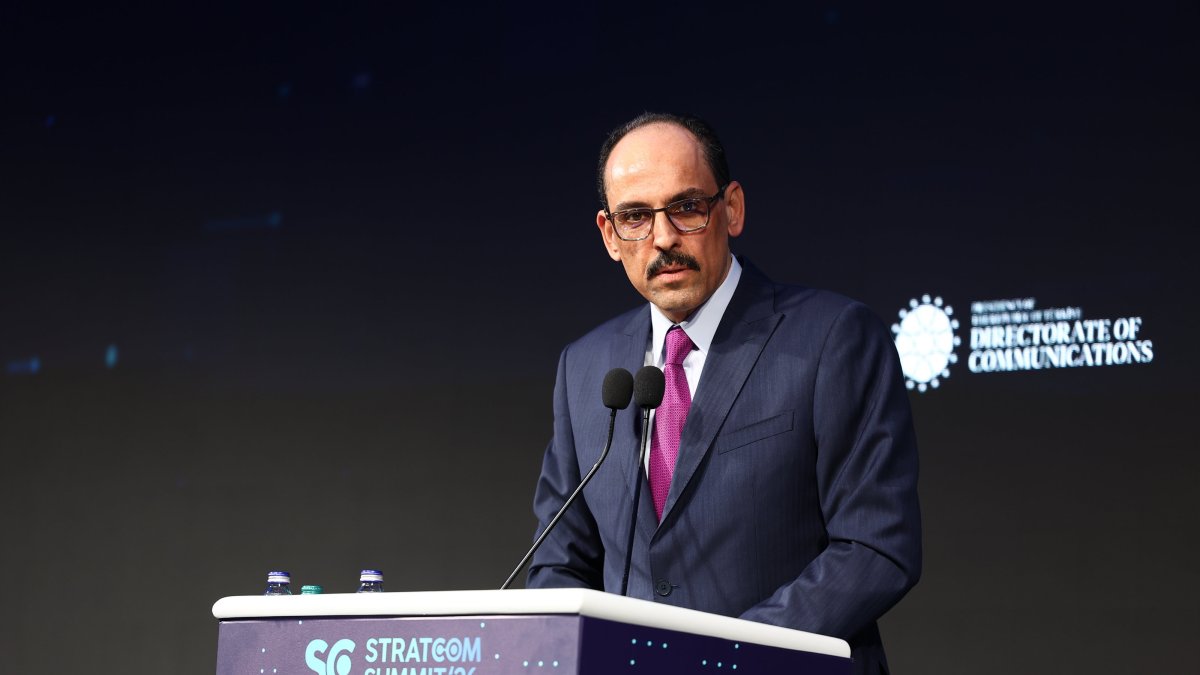 MIT chief Ibrahim Kalın speaks at STRATCOM Summit, Istanbul, March 29, 2026. (AA File Photo)
