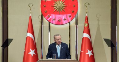 President Recep Tayyip Erdoğan speaks at the program held at the Presidential Complex, Ankara, Türkiye, March 31, 2026. (DHA Photo)