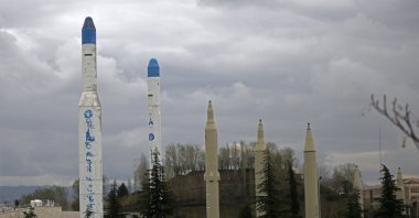 A view of Iranian-made missiles on display, Tehran, Iran, March 25, 2026. (AA Photo)