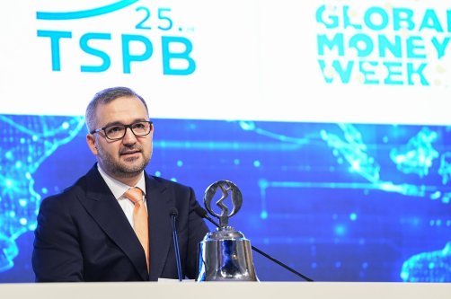 Central Bank of the Republic of Türkiye (CBRT) Governor Fatih Karahan attends an event at the Borsa Istanbul Stock Exchange, Istanbul, Türkiye, March 16, 2026. (AA Photo)