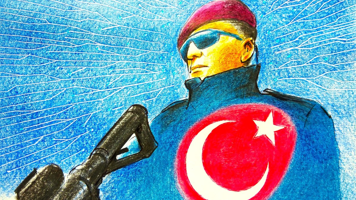 "Türkiye’s experience suggests that true intelligence transcends replication and requires embedding technology within a living tradition." (Illustration by Erhan Yalvaç)