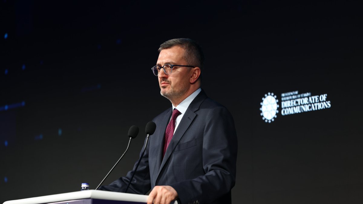 Presidential Communications Director Burhanettin Duran speaks at the STRATCOM summit in Istanbul, March 28, 2026. (AA File Photo)