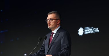 Presidential Communications Director Burhanettin Duran speaks at the STRATCOM summit in Istanbul, March 28, 2026. (AA File Photo)