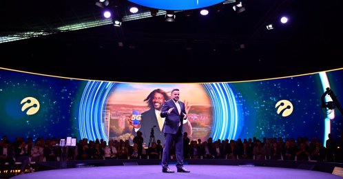 Turkcell CEO Ali Taha Koç speaks at a 5G launch event, Istanbul, Türkiye, April 1, 2026. (AA Photo)