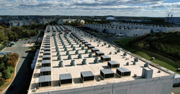An aerial view of an Amazon Web Services Data Center known as U.S. East 1 in Ashburn, Virginia, U.S., Oct. 20, 2025. (Reuters File Photo)