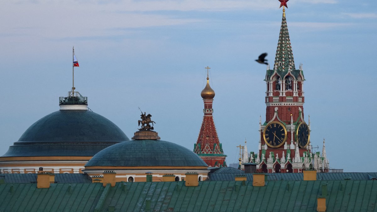 A bird flies with a backdrop of the Kremlin, Moscow, Russia, March 17, 2026. (Reuters Photo)