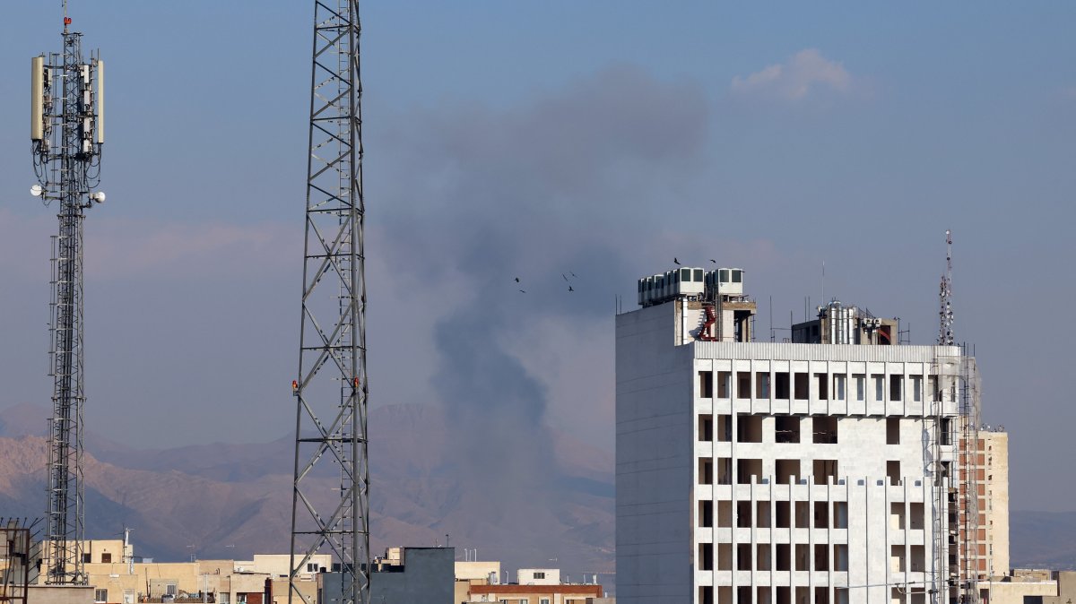 Smoke rises after an airstrike in central Tehran, Iran, April 1, 2026. (EPA Photo) 
