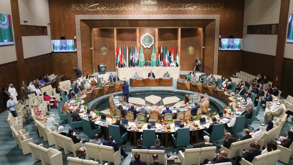 The 55th session of the Arab Information Ministers Council opens at the Arab League headquarters in Cairo, Egypt, Nov. 26, 2025. (AFP File Photo)