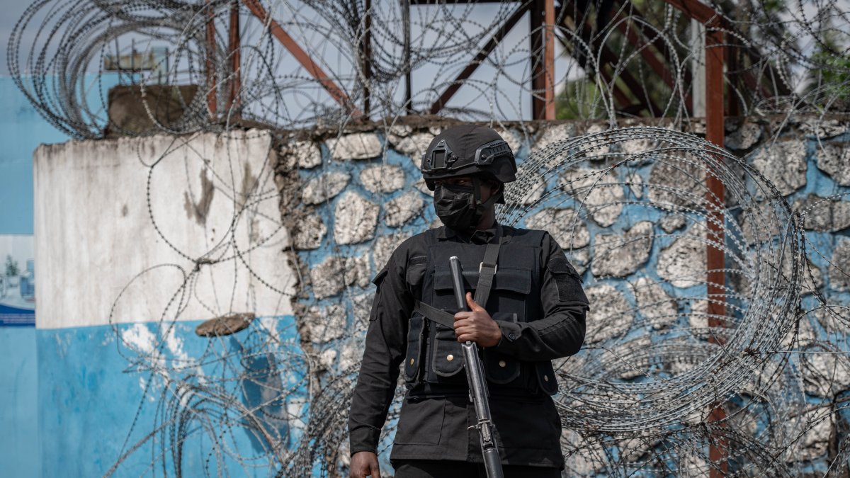  Police operate during a march against the war in Goma, North Kivu, Democratic Republic of Congo, March 12, 2026. (EPA File Photo)