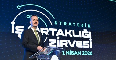 Haluk Görgün, head of Türkiye’s Presidency of Defense Industries, speaks during Roketsan’s 3rd Strategic Partnership Summit, Ankara, Türkiye, April 1, 2026. (DHA Photo)