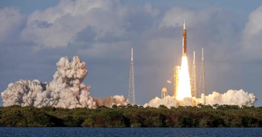 The Artemis II crewed lunar mission lifts off from Pad 39B at Kennedy Space Center in Cape Canaveral, Florida, U.S., April 1, 2026. (AFP Photo)