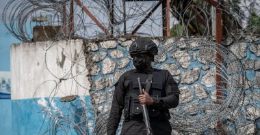  Police operate during a march against the war in Goma, North Kivu, Democratic Republic of Congo, March 12, 2026. (EPA File Photo)