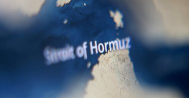 A map showing the Strait of Hormuz is seen in this illustration taken March 23, 2026. (Reuters Photo)
