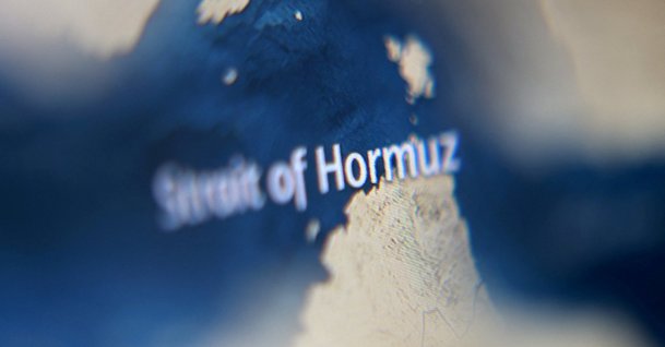 A map showing the Strait of Hormuz is seen in this illustration taken March 23, 2026. (Reuters Photo)