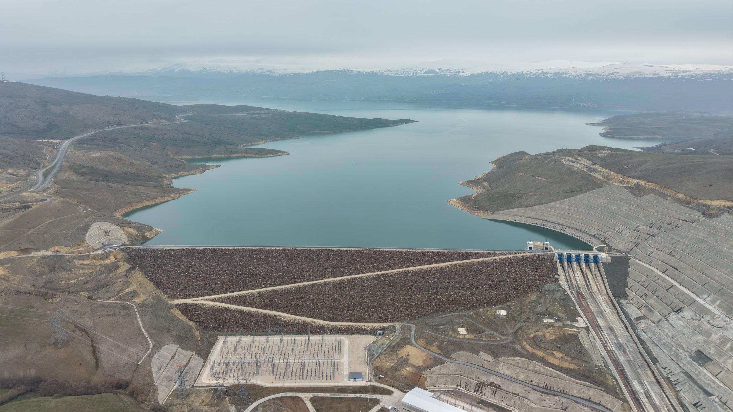 A dam is seen in Muş province, eastern Türkiye, March 4, 2026. (IHA Photo)