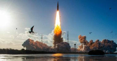 The Artemis II crewed lunar mission lifts off from Pad 39B at Kennedy Space Center in Cape Canaveral, Florida, U.S., April 1, 2026. (AFP Photo)